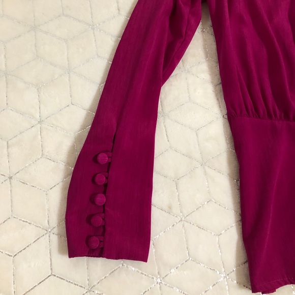 Chic Women's Blouse - Rich Magenta - Picture 3 of 8
